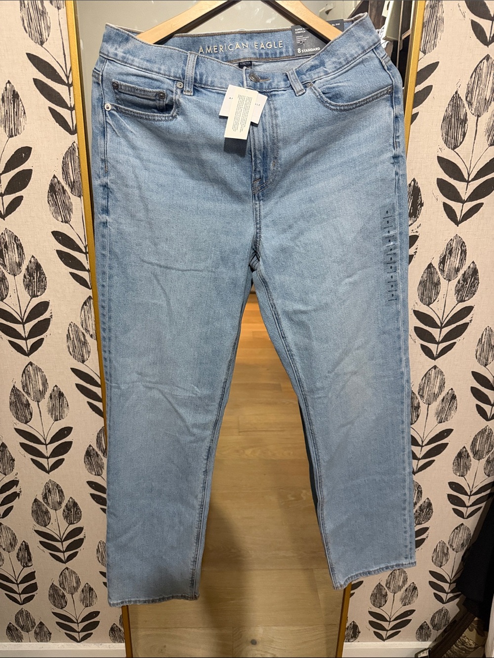 American Eagle Outfitters Light Blue Straight Leg Jeans